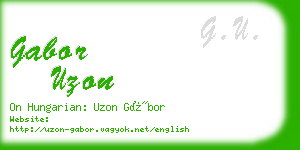 gabor uzon business card